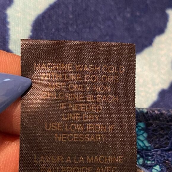 Cynthia Steffe Blue Patterned Lace Mini Dress Size 2 - Picture 7 of 7